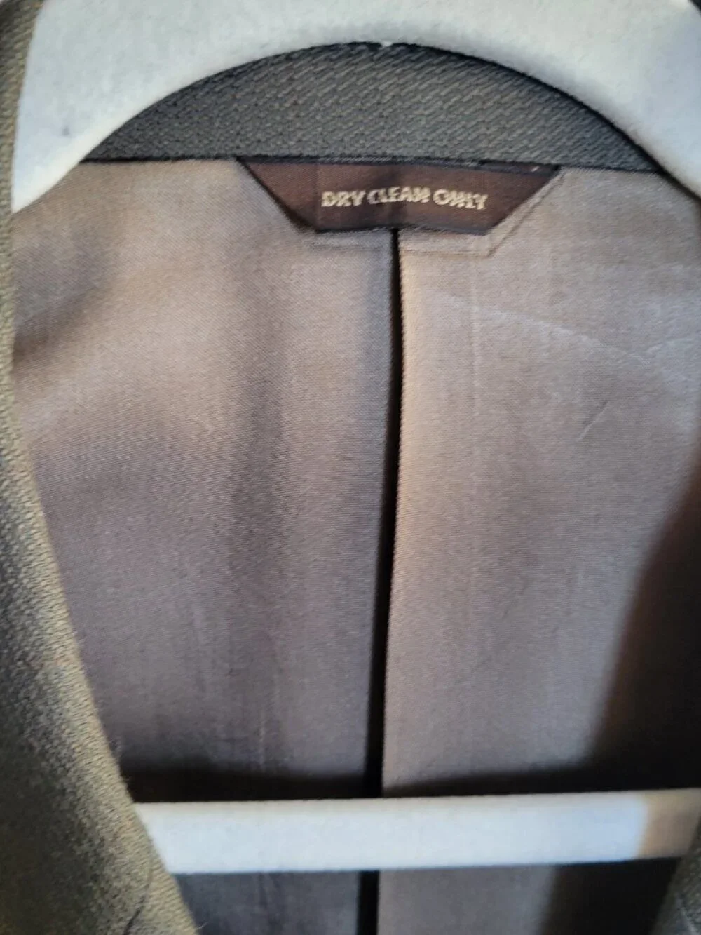 Vintage Dolfino Uomo Moda Italia Double Breasted Gray Blazer Jacket